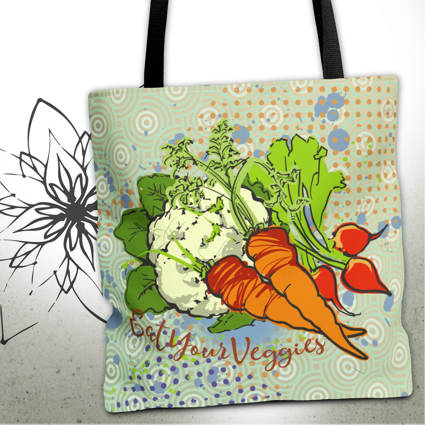 Vegetable Garden Graphic Tote Bag — I Be Vegan™ Collection