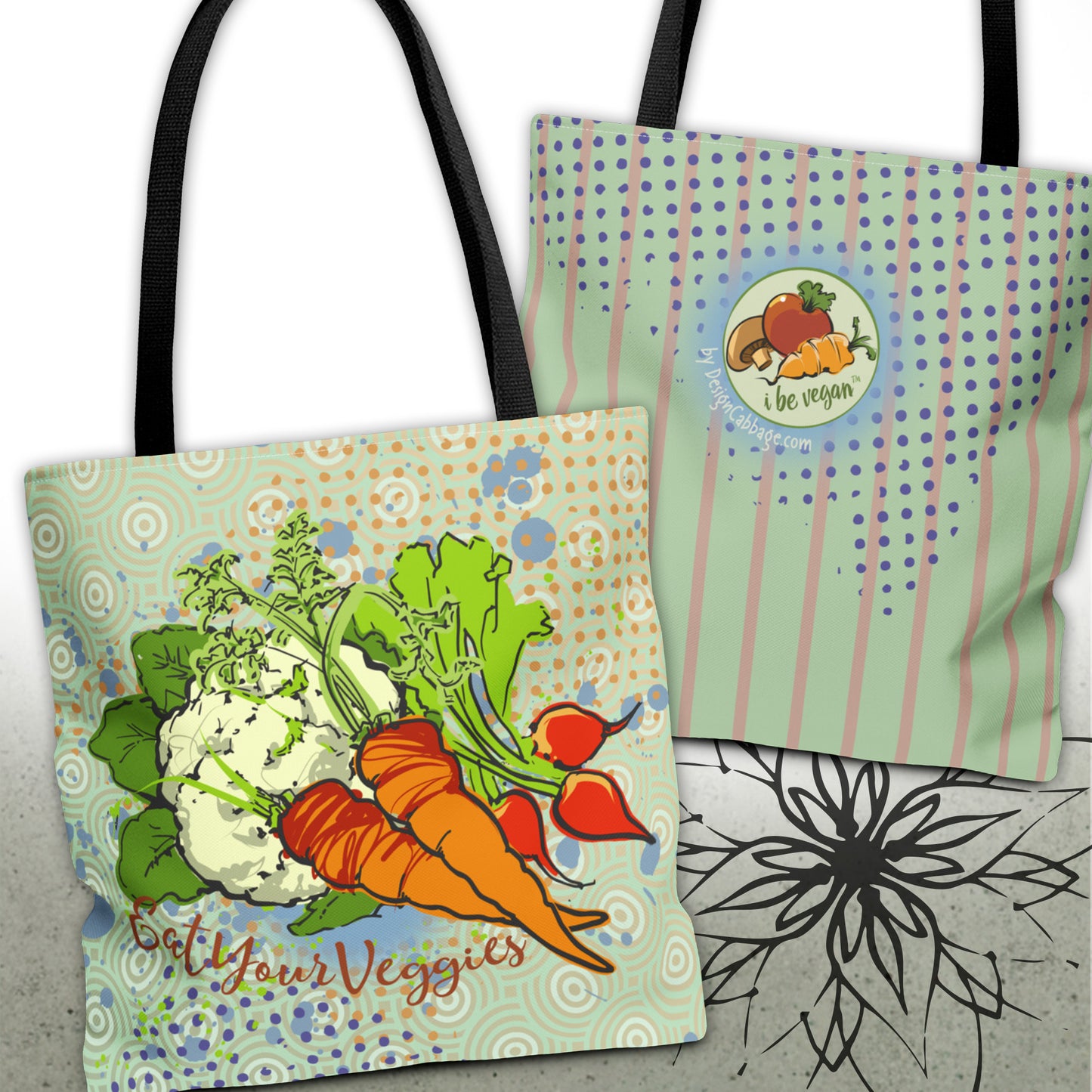 Vegetable Garden Graphic Tote Bag — I Be Vegan™ Collection