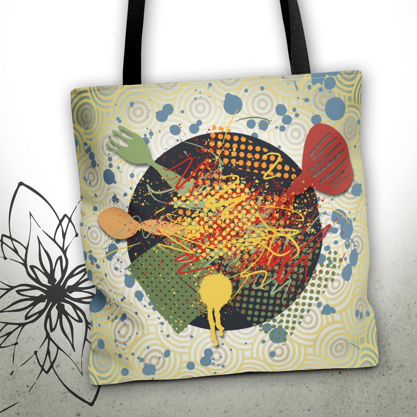 Kitchen Chaos Graphic Tote Bag — I Be Vegan™ Collection