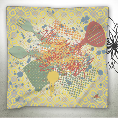 Kitchen Chaos Graphic Scarf — I Be Vegan® Collection