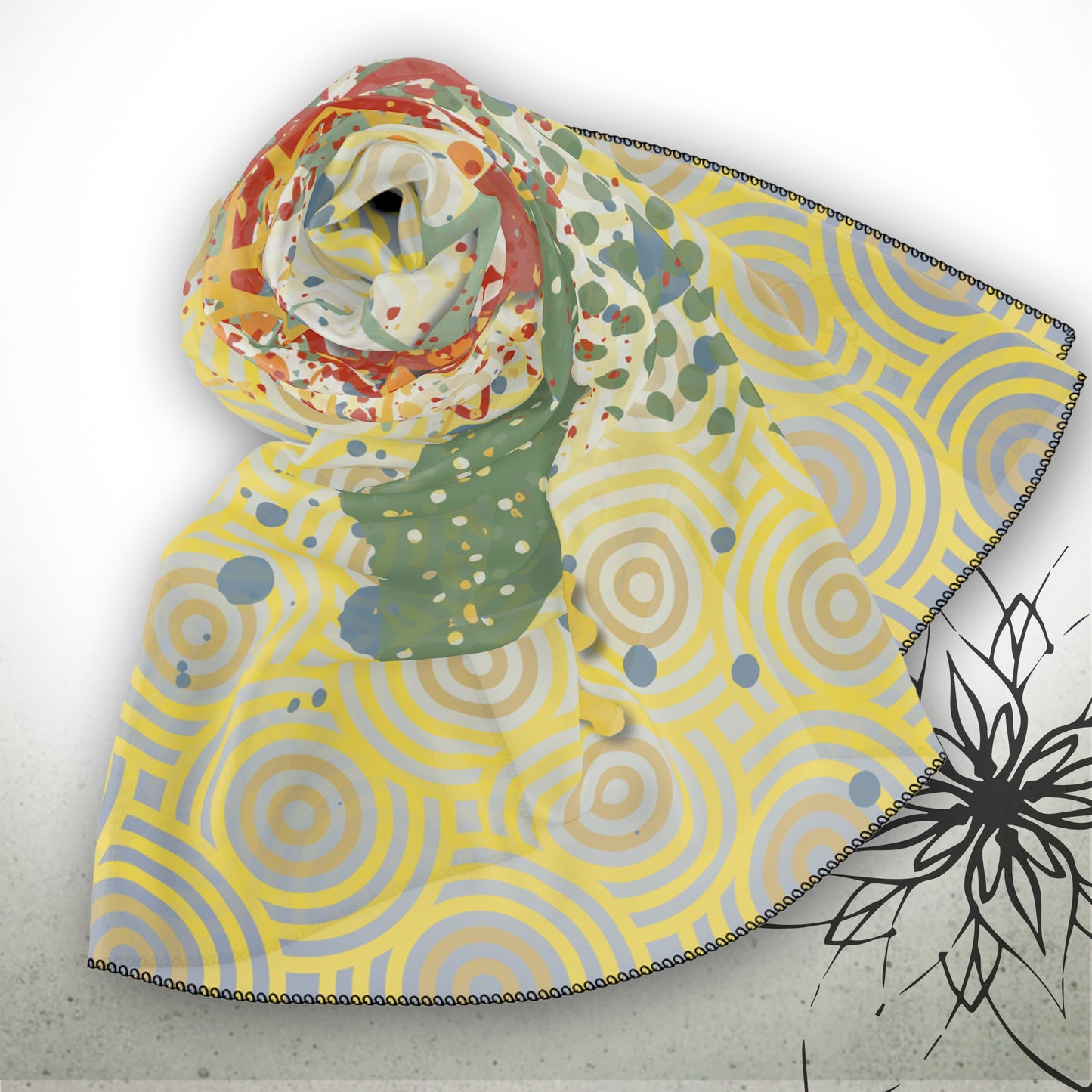 Kitchen Chaos Graphic Scarf — I Be Vegan® Collection
