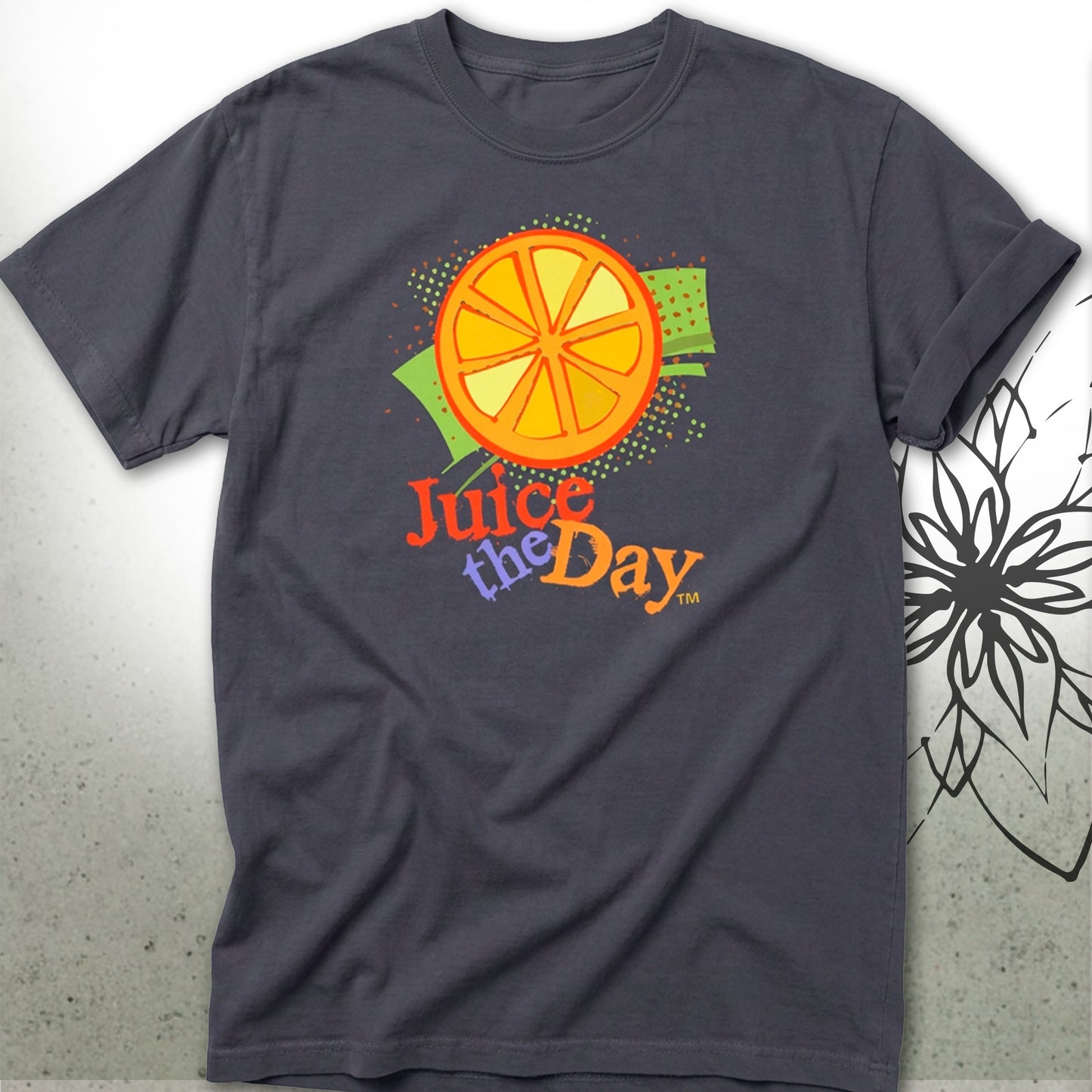 Citrus Orange Retro Unisex Graphic T-Shirt Tee — Juice The Day™ Collection