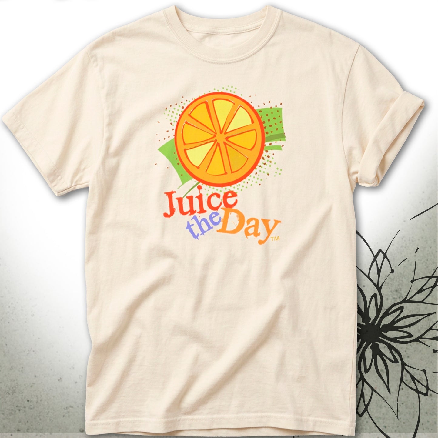 Citrus Orange Retro Unisex Graphic T-Shirt Tee — Juice The Day™ Collection