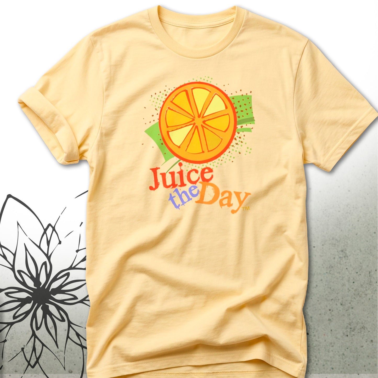 Citrus Orange Retro Unisex Graphic T-Shirt Tee — Juice The Day™ Collection