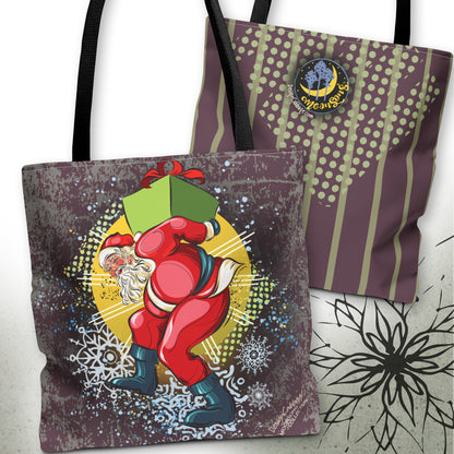 Christmas Santa Graphic Tote Bag — MoonSong™ Holiday Collection