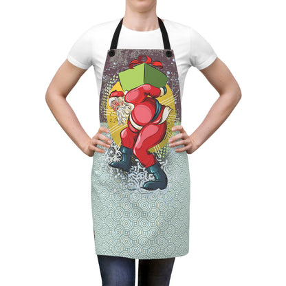 Dancing Santa Graphic Apron - MoonSong® Holiday Collection
