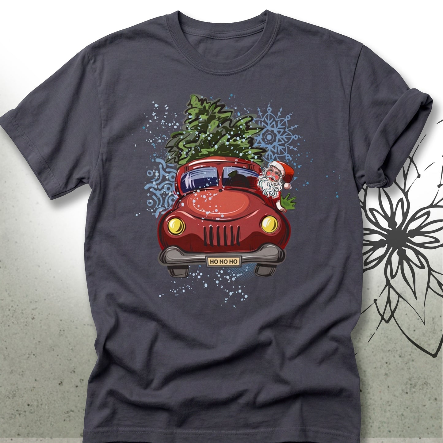 Vintage Truck Christmas Tree Unisex Graphic T-Shirt Tee — MoonSong® Holiday Collection