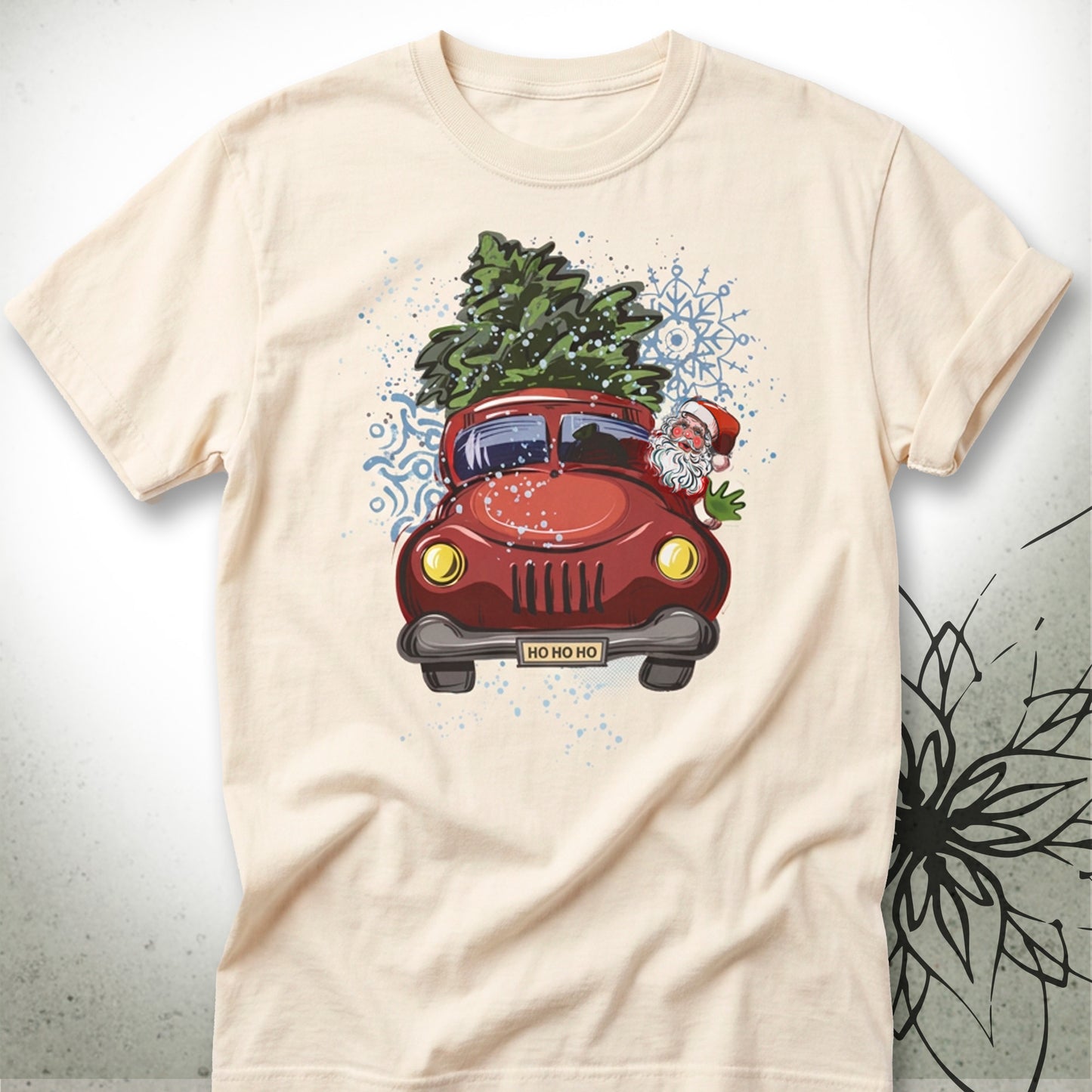 Vintage Truck Christmas Tree Unisex Graphic T-Shirt Tee — MoonSong® Holiday Collection