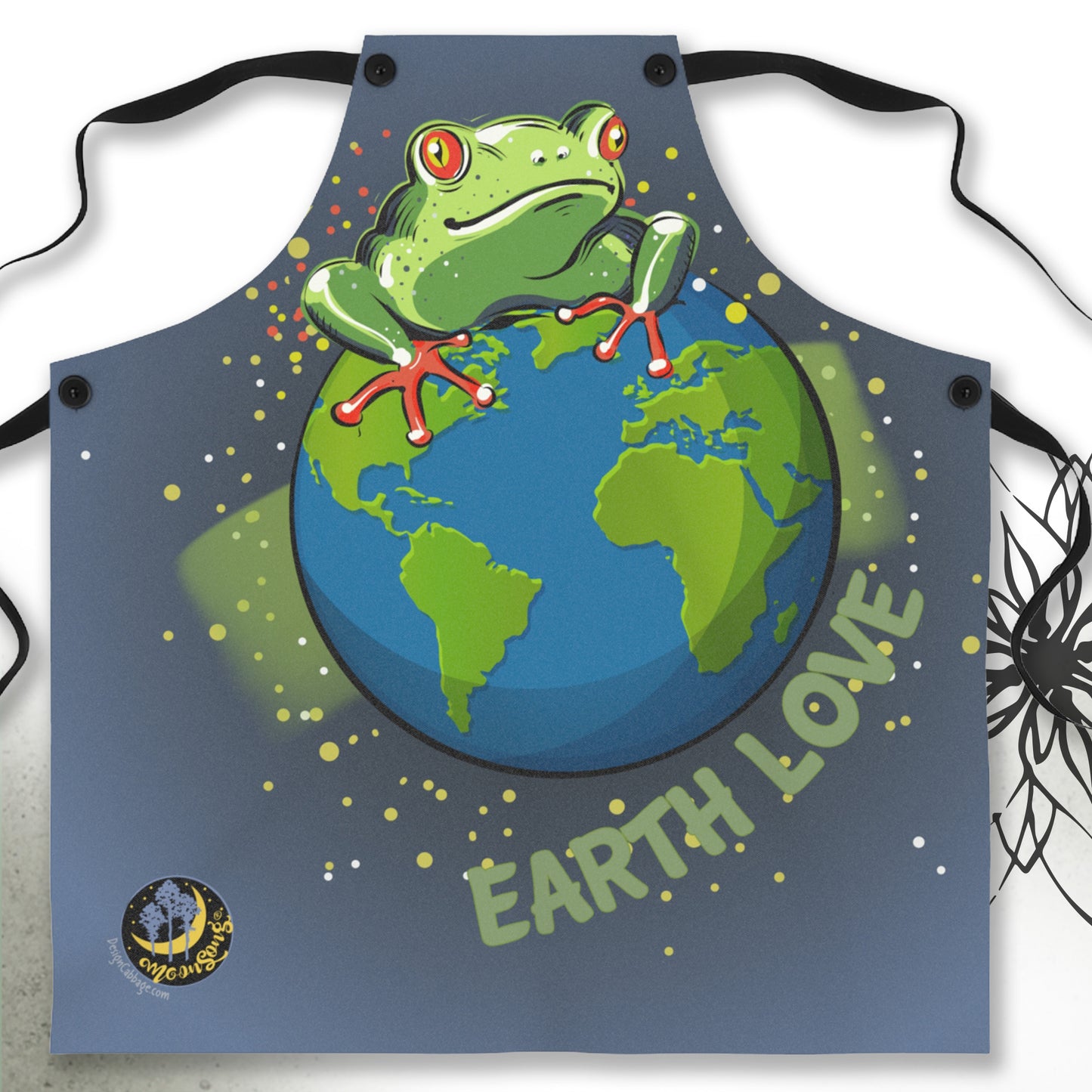 Frog Earth Love Graphic Apron - MoonSong® Collection