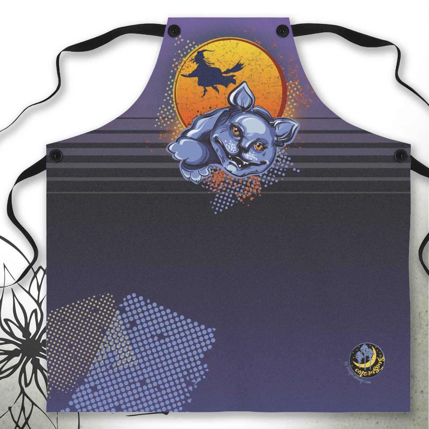 Halloween Cat Graphic Apron — MoonSong® Holiday Collection