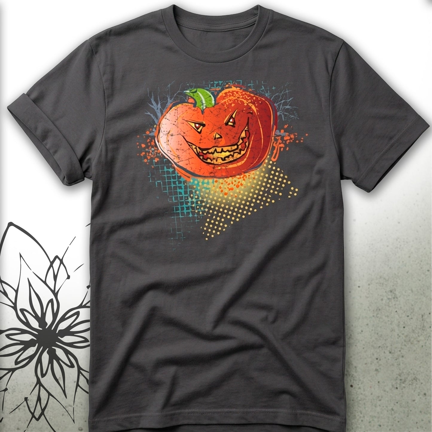 Vintage Jack-O'-Lantern Unisex Graphic T-Shirt Tee — MoonSong® Holidays Collection