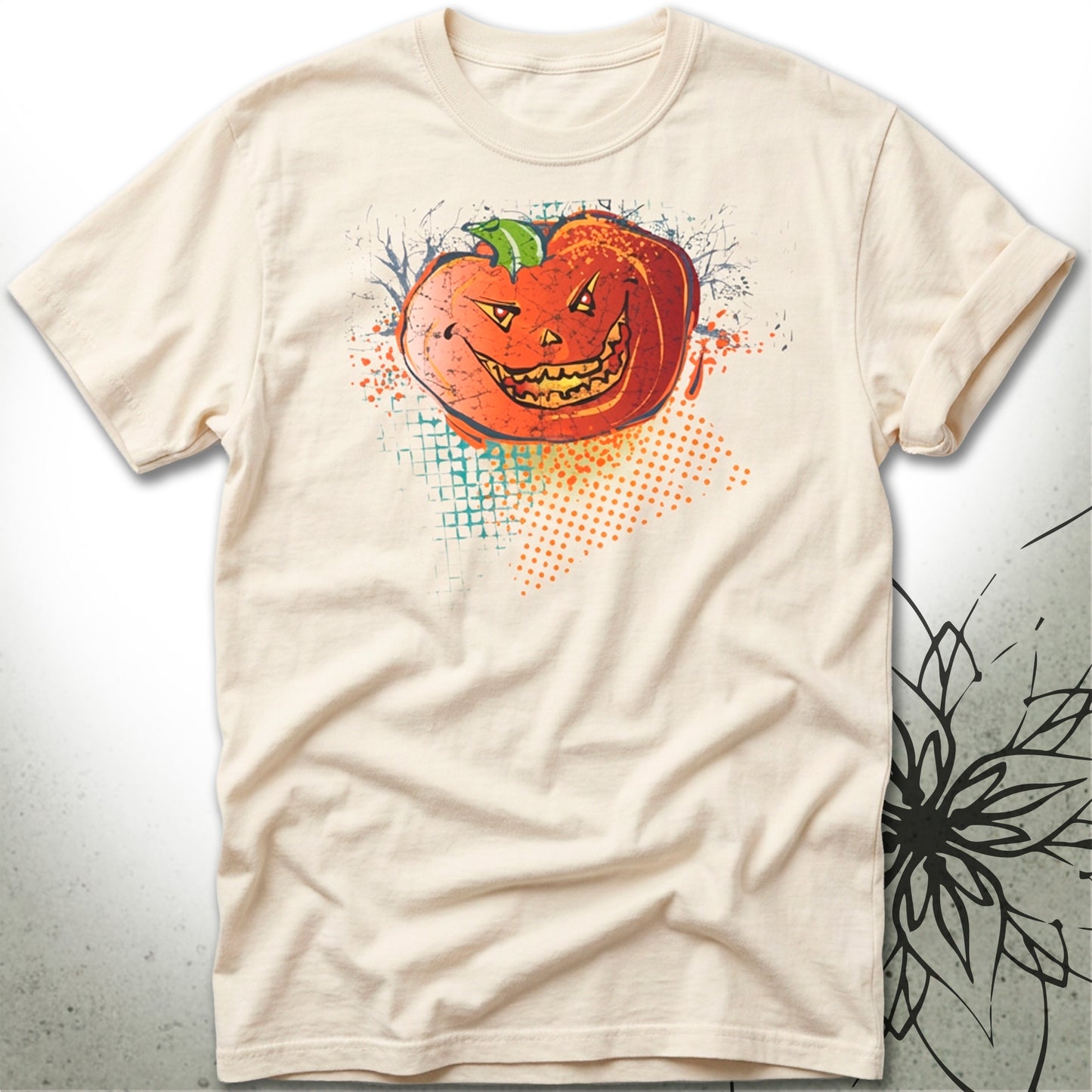 Vintage Jack-O'-Lantern Unisex Graphic T-Shirt Tee — MoonSong® Holidays Collection