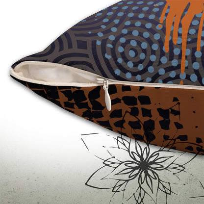 Bloody Broken Halloween Sunflower Daisy Graphic Throw Pillow — MoonSong™ Holiday Collection