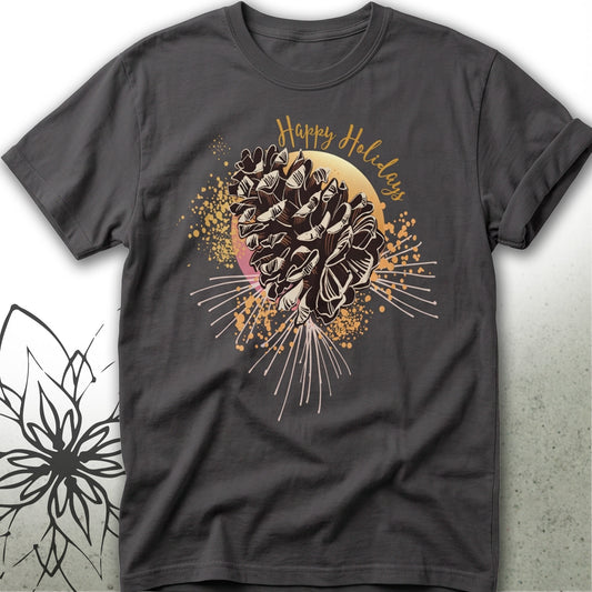 Pine Cone Holiday Unisex Graphic T‑Shirt Tee — MoonSong® Holiday Collection