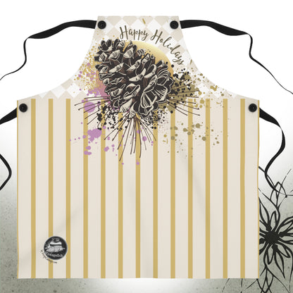 Christmas Pine Cone Graphic Apron — MoonSong® Holiday Collection