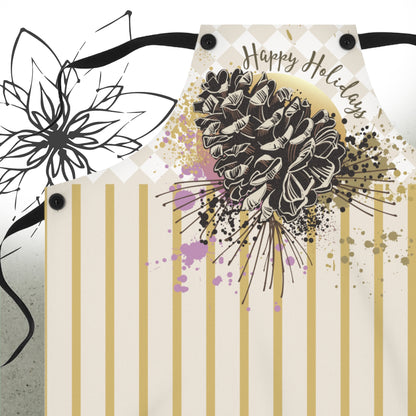 Christmas Pine Cone Graphic Apron — MoonSong® Holiday Collection
