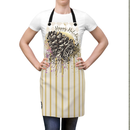 Christmas Pine Cone Graphic Apron — MoonSong® Holiday Collection