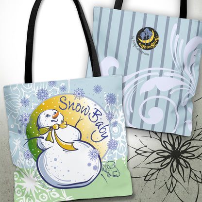 Snow Baby Christmas Graphic Tote Bag — MoonSong™ Holiday Collection