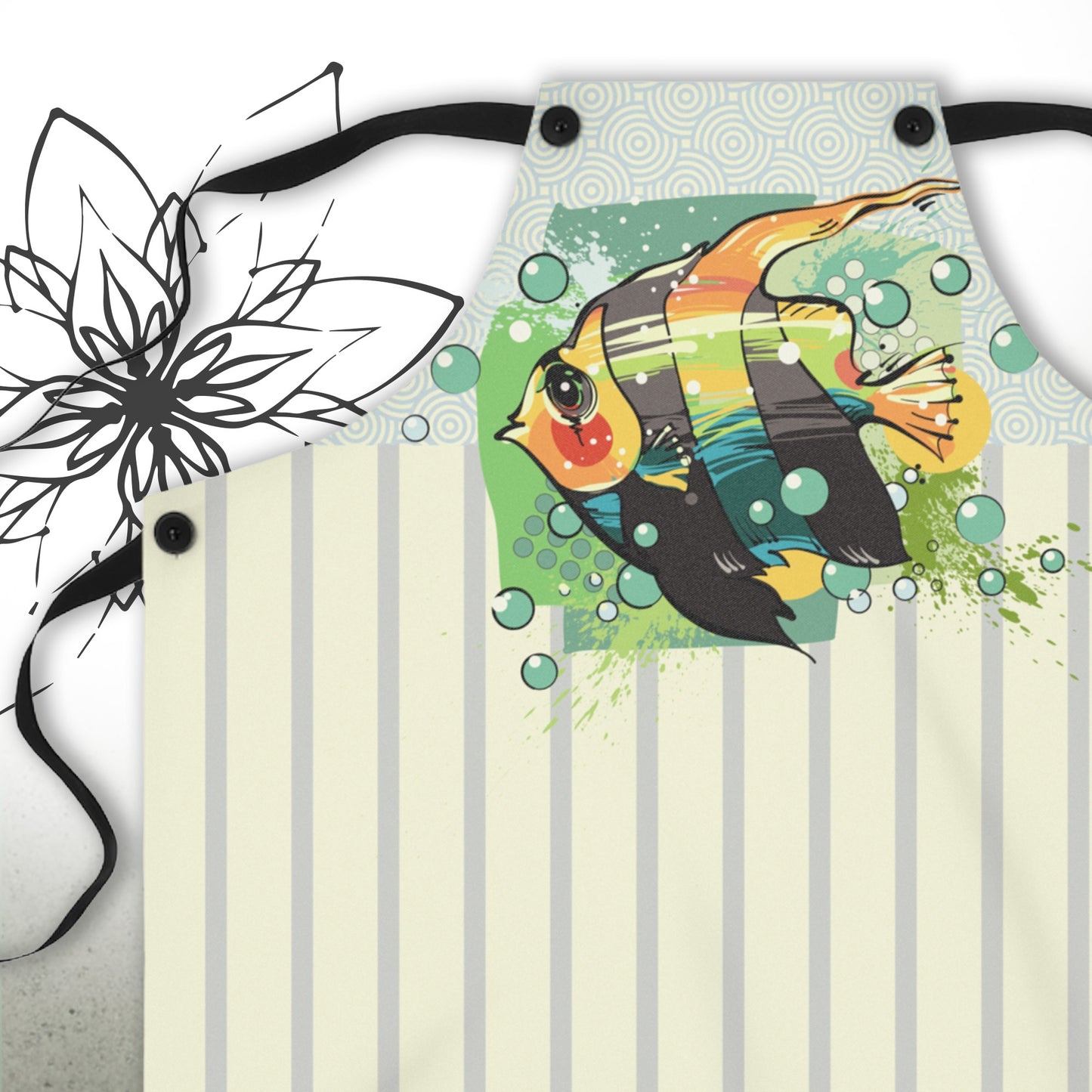 Tropical Fish Graphic Apron — ScubaCrew® Collection