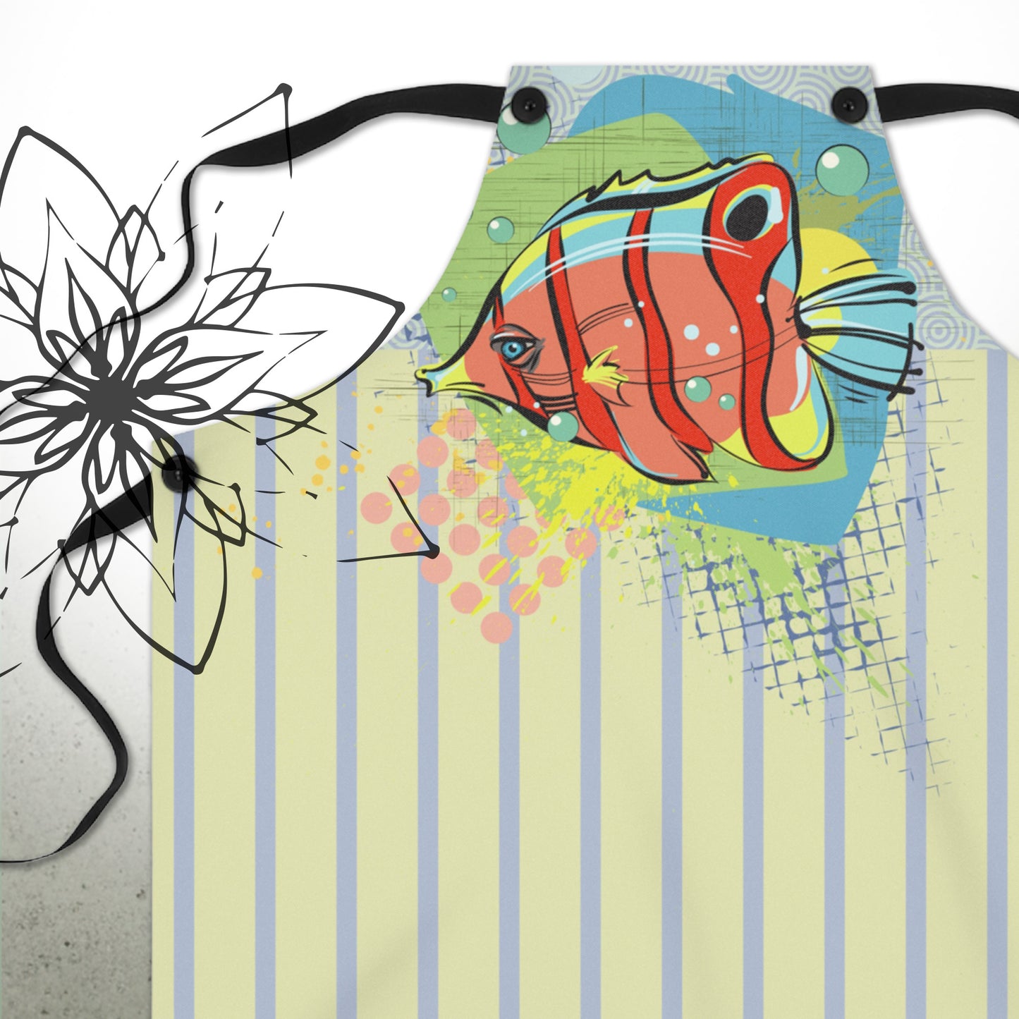 Tropical Fish Ocean Graphic Apron — ScubaCrew® Collection