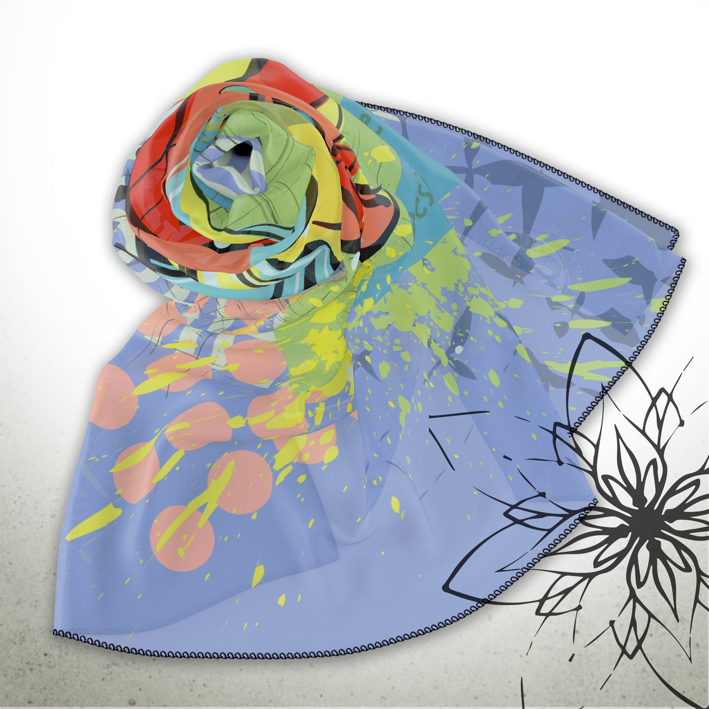 Tropical Fish Ocean Graphic Scarf — ScubaCrew® Collection