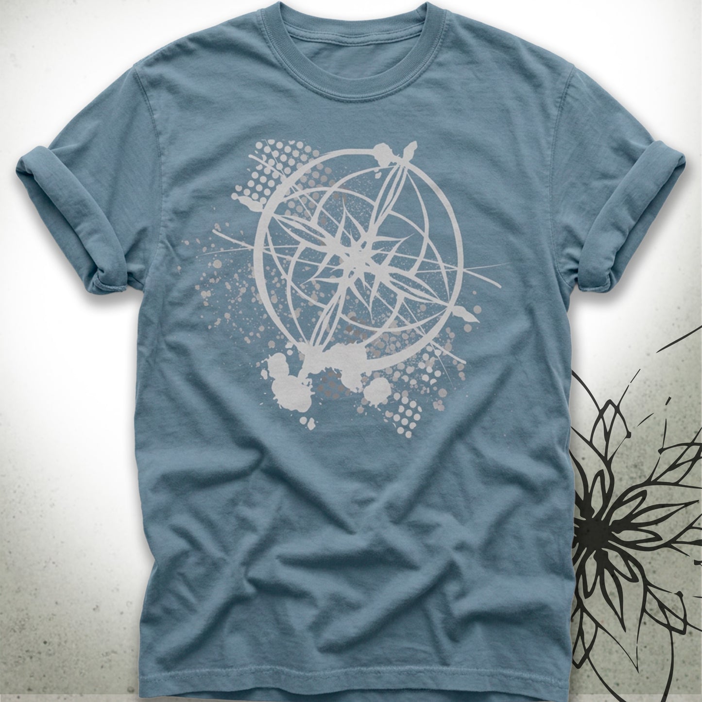 Abstract Compass Unisex Graphic T-Shirt Tee — VintageInk® Collection
