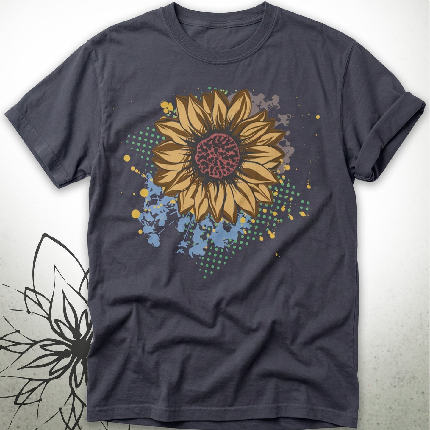 Vintage Sunflower Unisex Graphic T-Shirt Tee — VintageInk® Collection