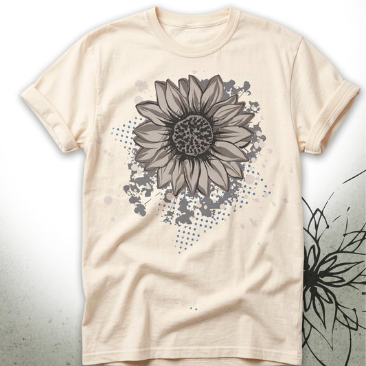 Vintage Sunflower Sketch Unisex Graphic T-Shirt Tee — VintageInk® Collection