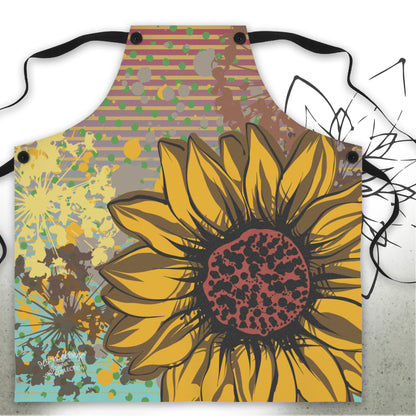 Sunflower Art Graphic Apron - VintageInk® Collection