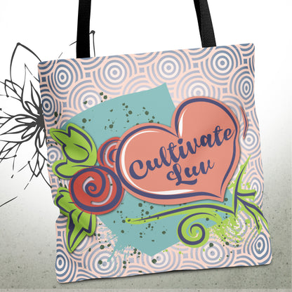 Love Heart Graphic Tote Bag — CultivateLuv™ Collection