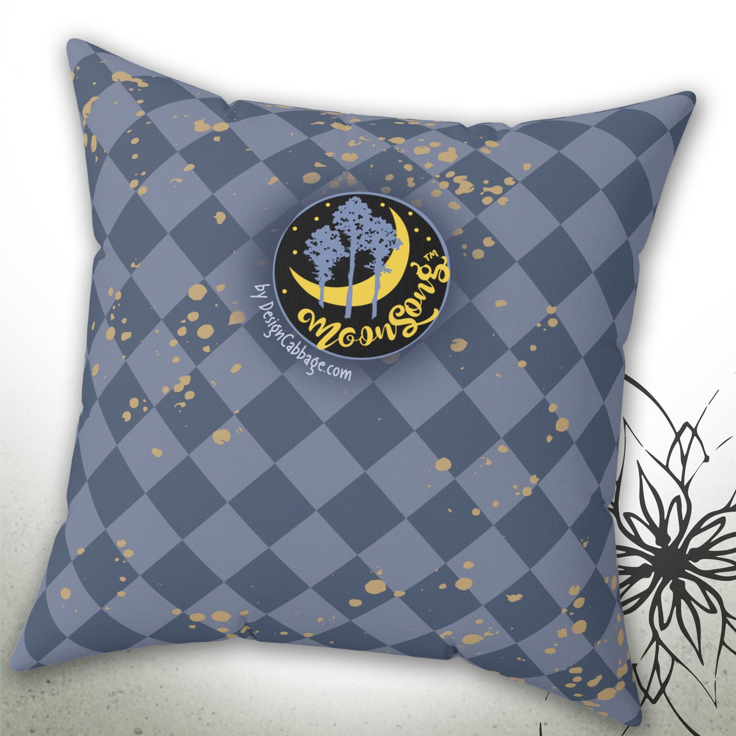 Christmas Santa Cat Graphic Throw Pillow — MoonSong™ Holiday Collection