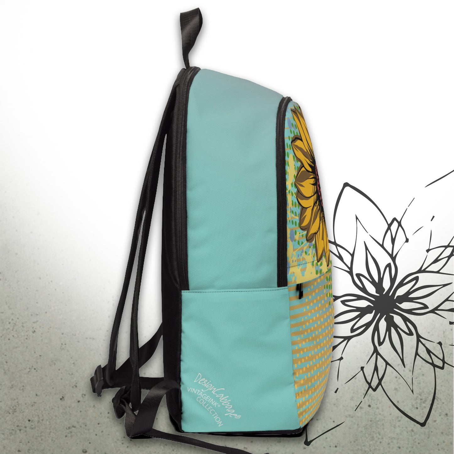 Sunflower Art  Backpack — VintageInk™ Collection