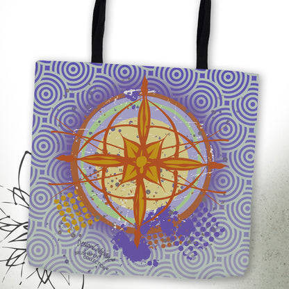 Earth Compass Graphic Tote Bag — Brush&Pen™ Collection