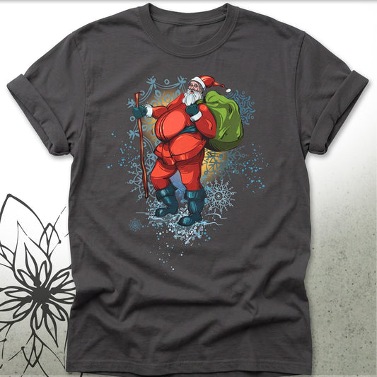Vintage Hiking Santa Claus Unisex Graphic T-Shirt Tee — MoonSong® Collection