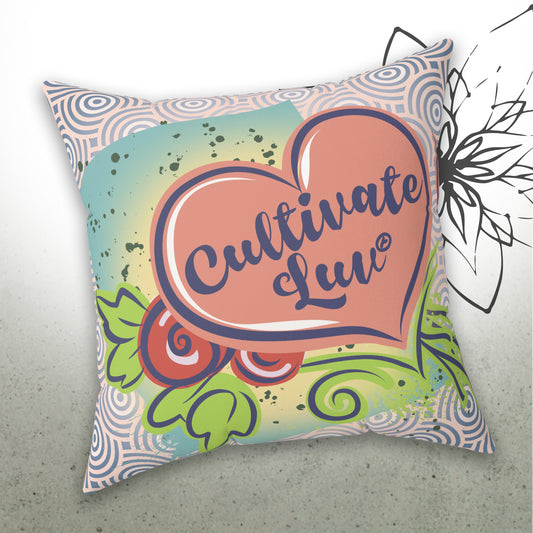 Love Heart Graphic Throw Pillow - CultivateLuv™ Collection