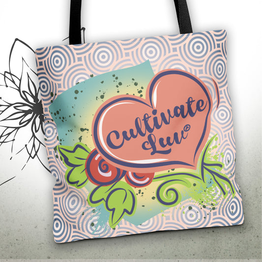 Love Heart Graphic Tote Bag — CultivateLuv™ Collection