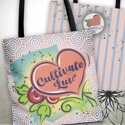 Love Heart Graphic Tote Bag — CultivateLuv™ Collection