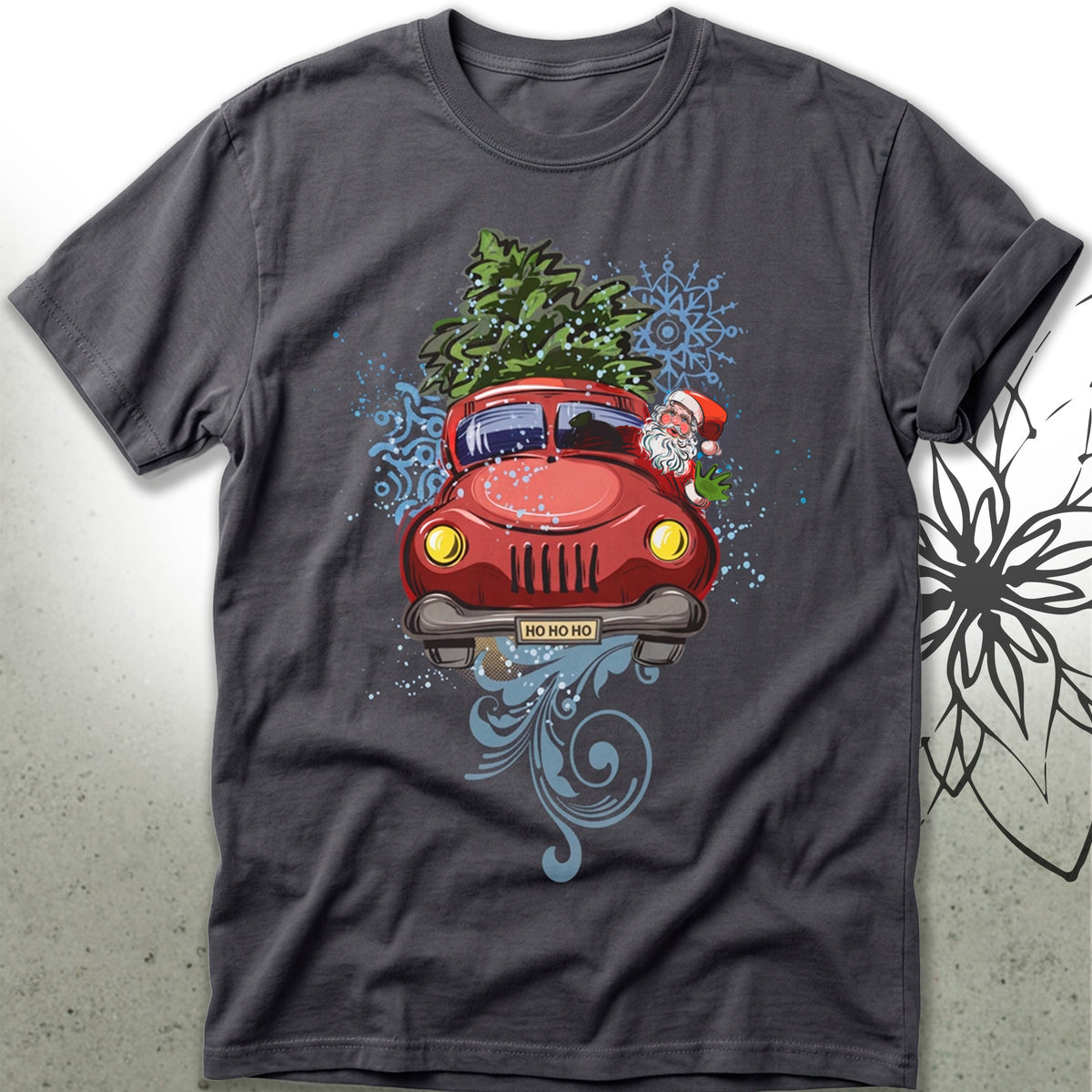 Vintage Truck Christmas Tree Unisex Graphic T-Shirt Tee — MoonSong® Holiday Collection