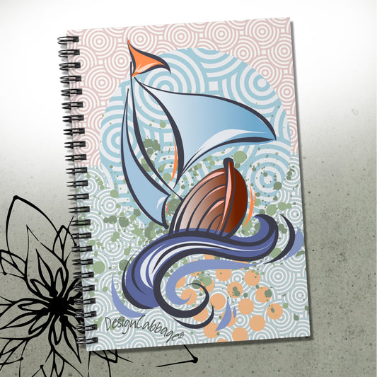 Sailboat Nautical Graphic Notebook Journal - BoatBird™ Collection