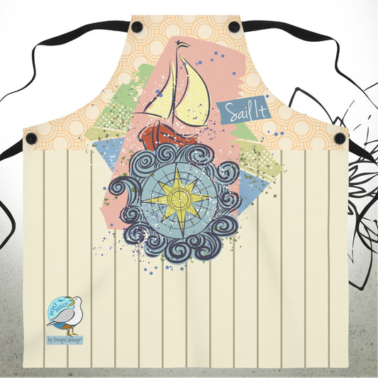 Sailboat Graphic Apron - BoatBird® Collection