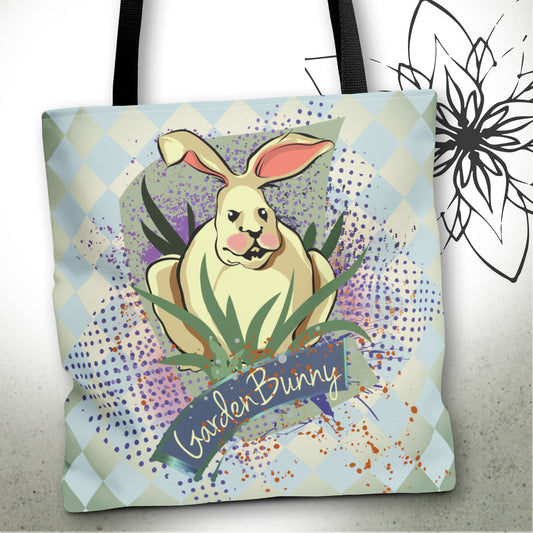 Bunny Rabbit Garden Graphic Tote Bag — GardenPress™ Collection