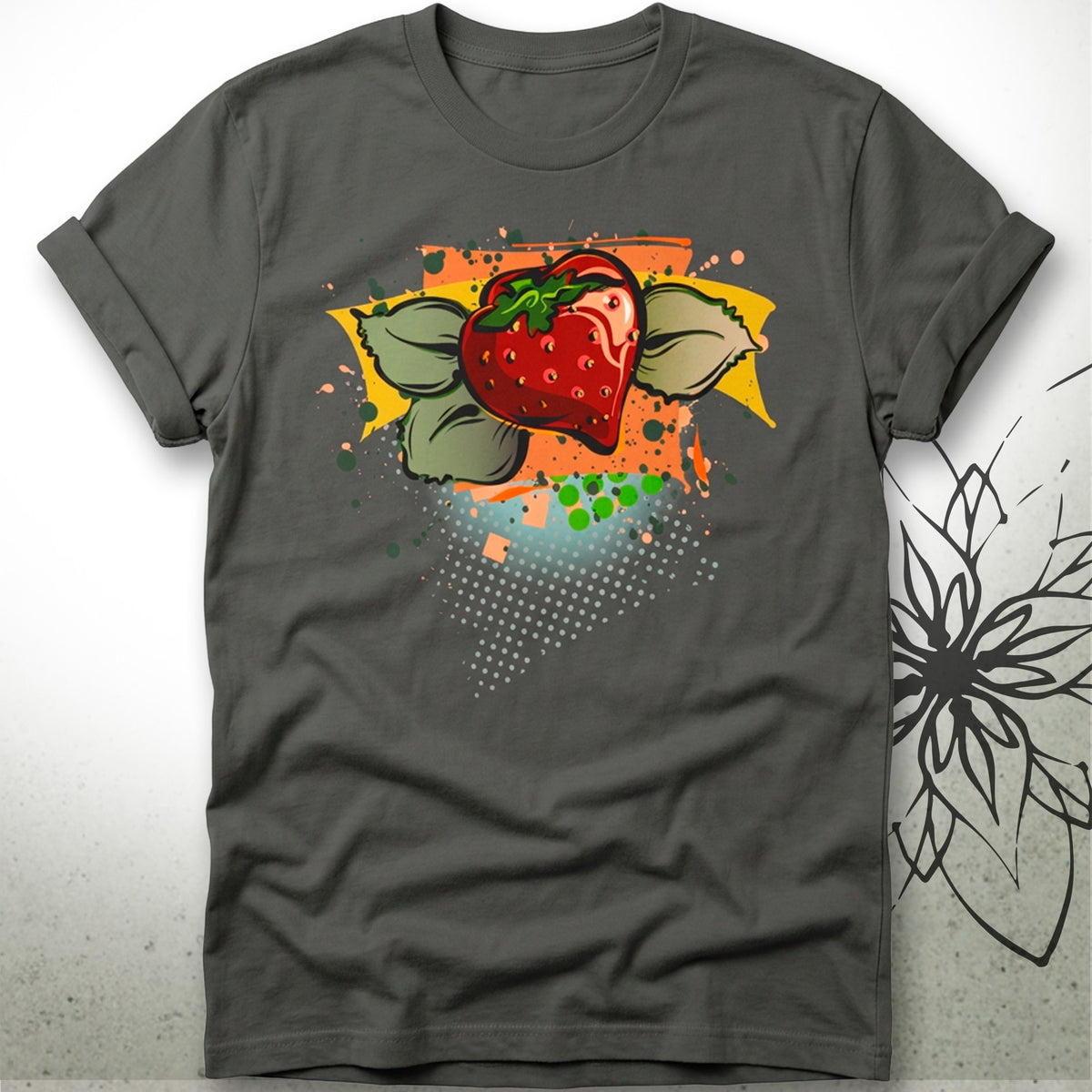 Strawberry Retro Graphic T-Shirt — I Be Vegan® Collection