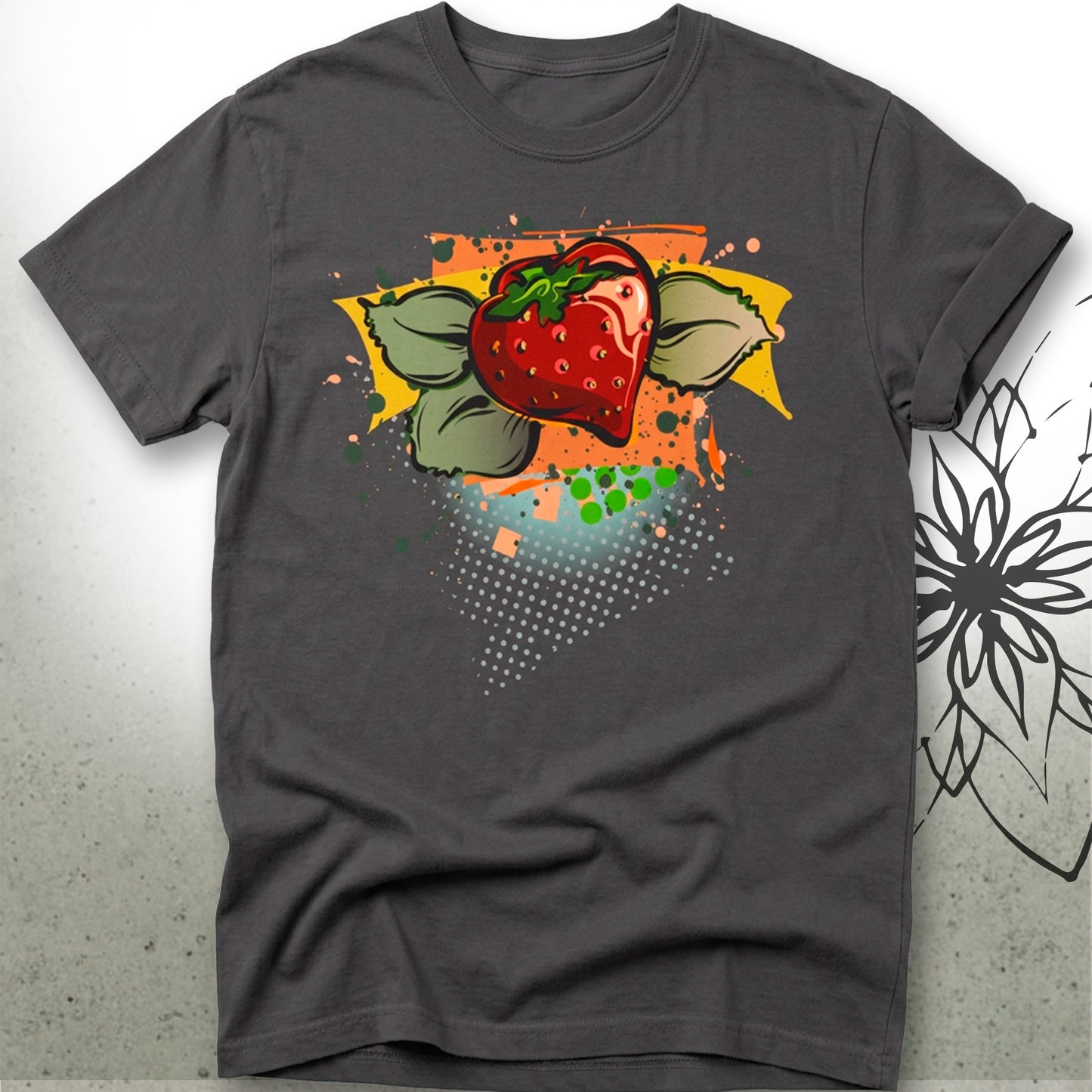 Strawberry Retro Graphic T-Shirt — I Be Vegan® Collection