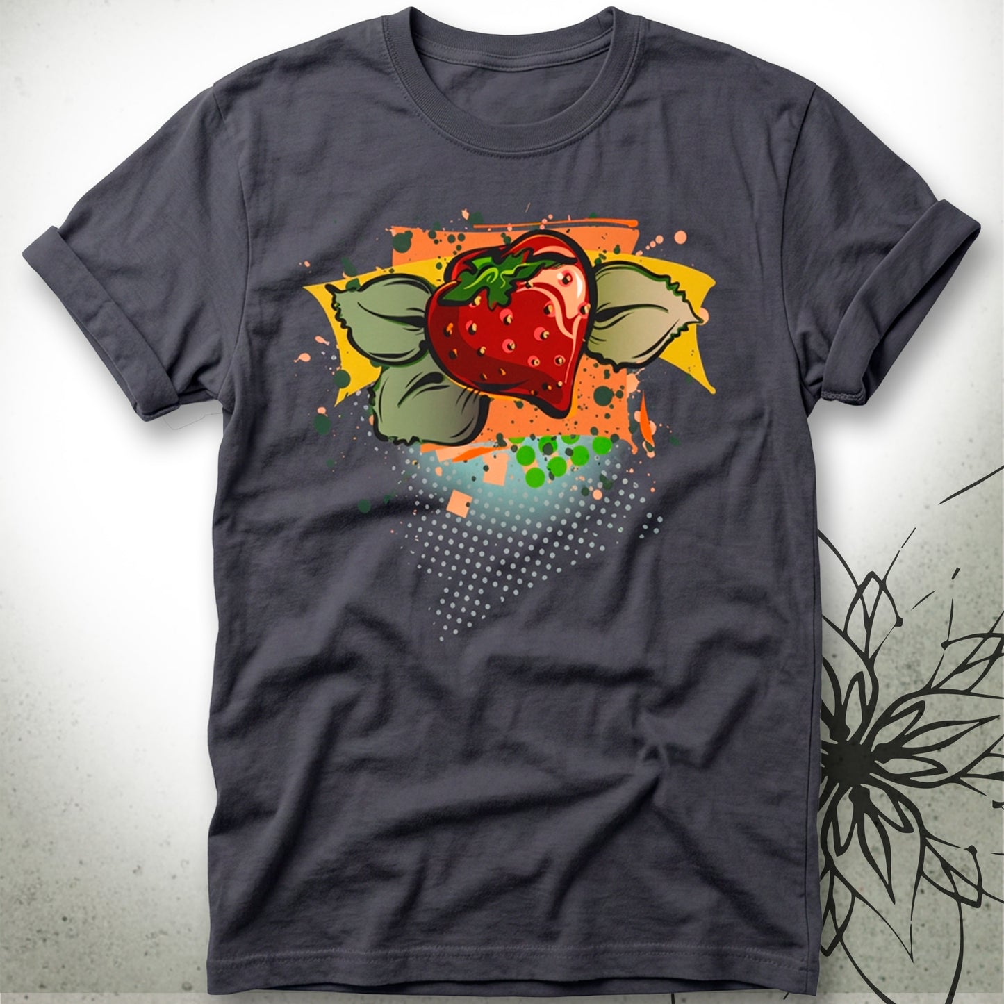 Strawberry Retro Graphic T-Shirt — I Be Vegan® Collection