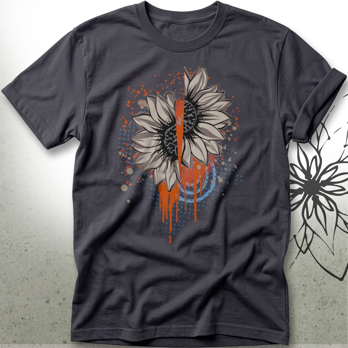 Halloween Bleeding Sunflower Unisex Graphic T-Shirt Tee — MoonSong® Collection