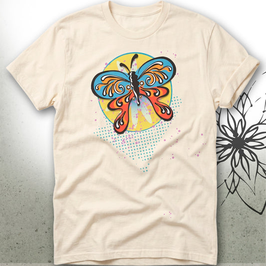 Colorful Retro Psychedelic Butterfly Unisex Graphic T-Shirt Tee — GardenPress® Collection