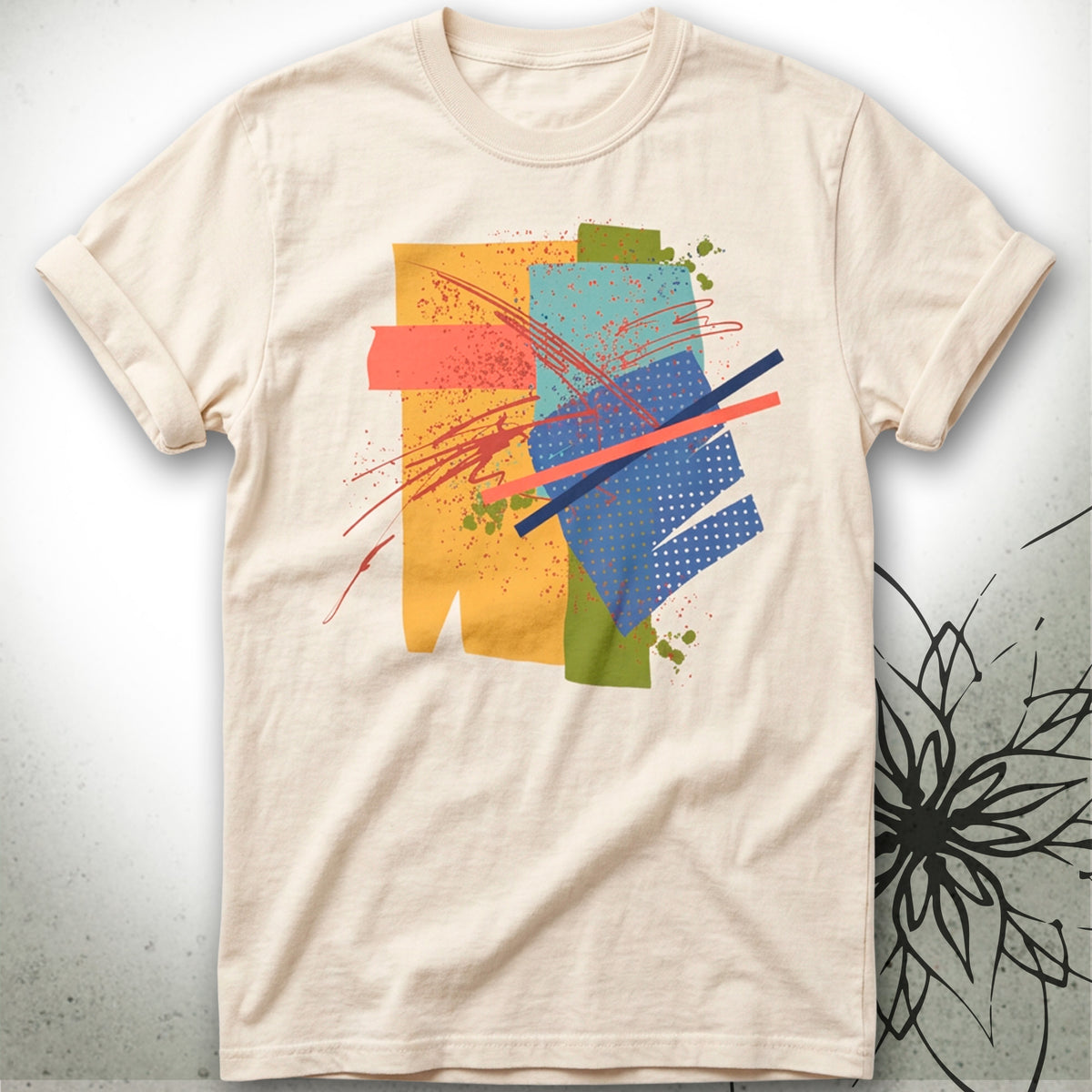 Abstract Color-Block Unisex Graphic T-Shirt Tee — Brush&Pen® Collection