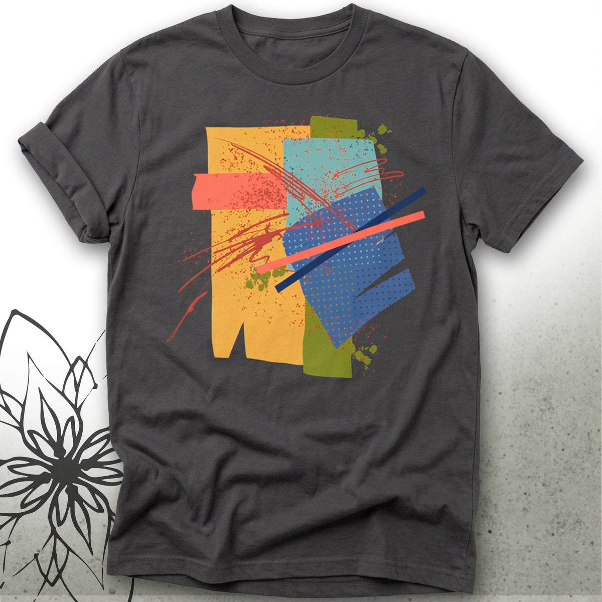 Abstract Color-Block Unisex Graphic T-Shirt Tee — Brush&Pen® Collection