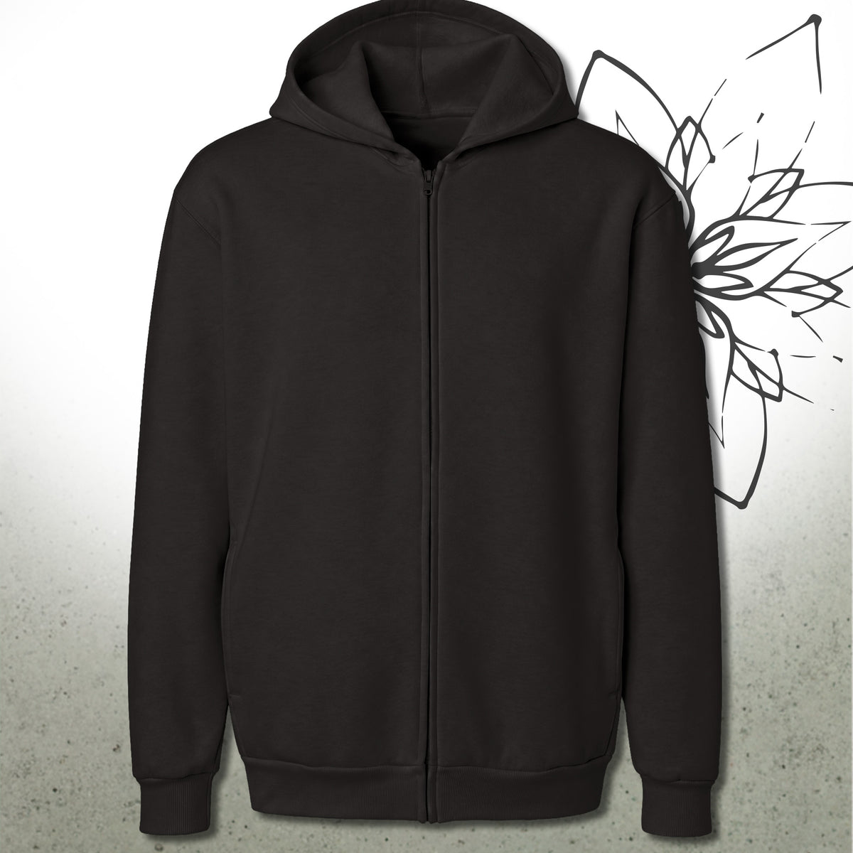 Halloween Skull & Autumn Leaves Unisex Zip Hoodie — MoonSong® Collection