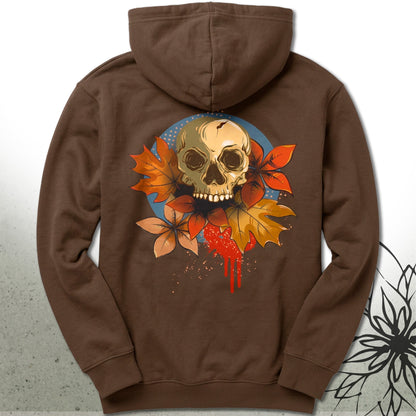 Halloween Skull & Autumn Leaves Unisex Zip Hoodie — MoonSong® Collection